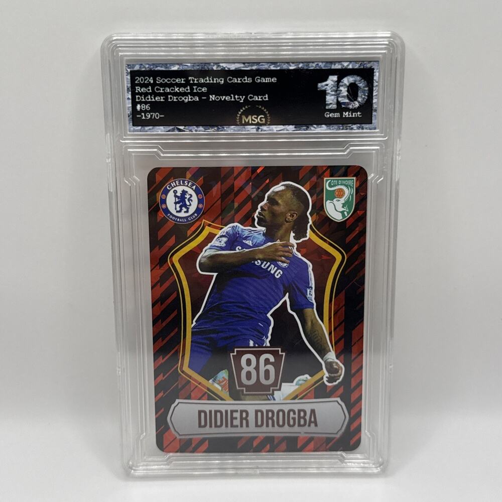 Didier Drogba Holo Foil Soccer Card 2024 Graded 10 Chelsea Football Club